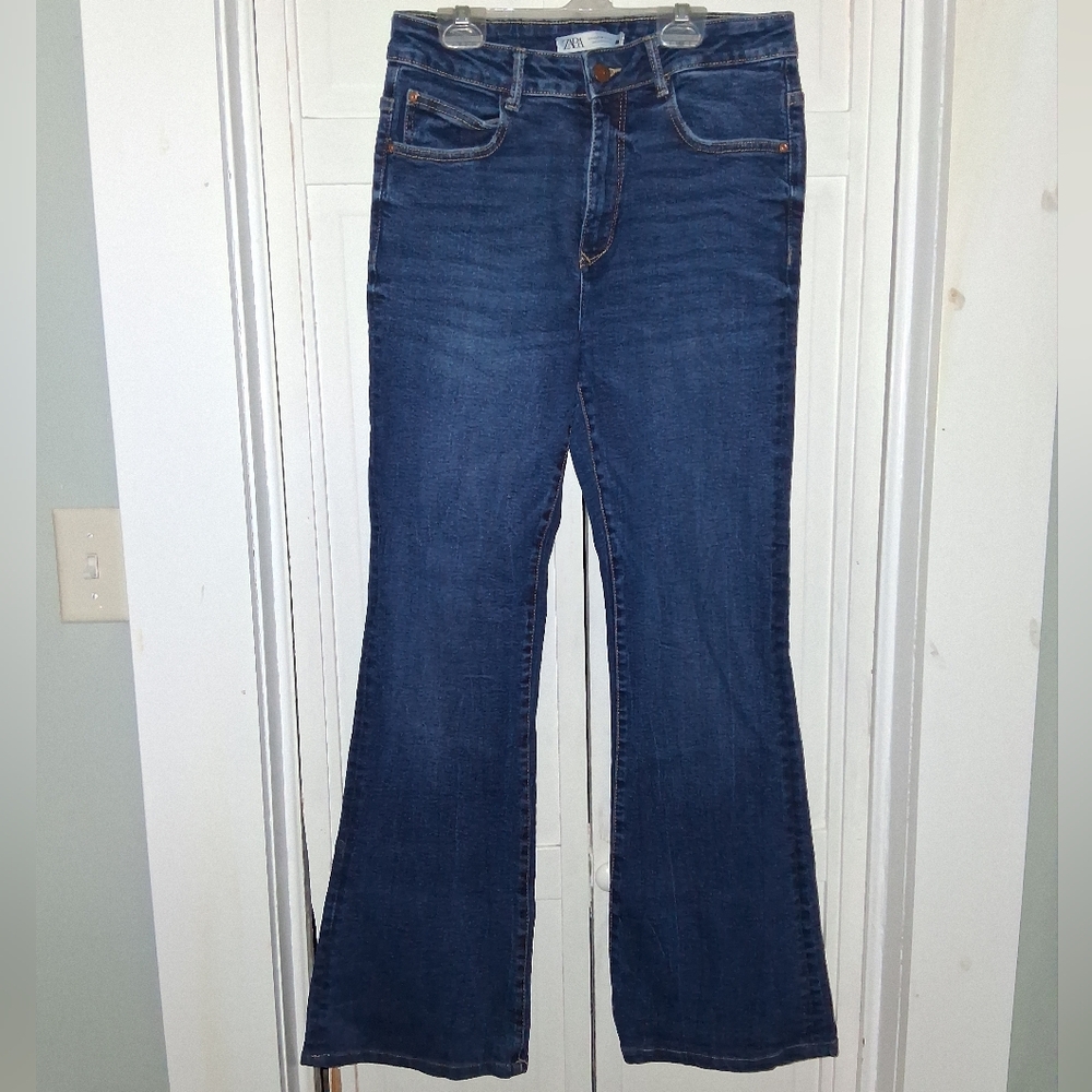 Zara Dark Blue Flare Women's Jeans